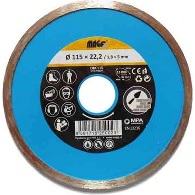 Magg Diamantový kotouč celoobvodový 115 mm DKC115