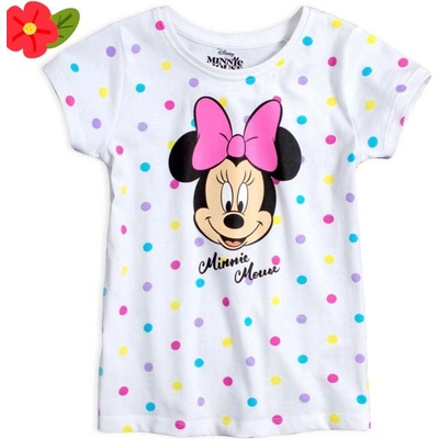 Dívčí tričko DISNEY MINNIE PUNTÍKY bílé