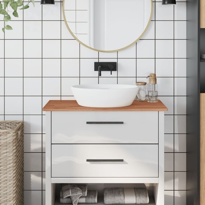 vidaXL Плот за баня 80x40x1, 5 см масивно дърво бук (355997)