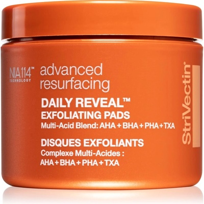 StriVectin Advanced Resurfacing Daily Reveal Exfoliating Pads ексфолиращи възглавнички за изглаждане на кожата и минимизиране на порите 60 бр