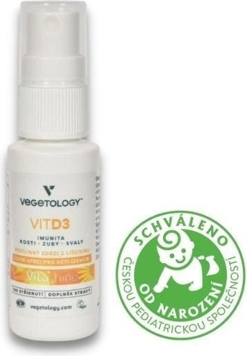 Tohle je absolutní vítěz srovnávacího testu - produkt Vegetology Vitashine sprej. Vitamín D3 1000 iu 20 ml