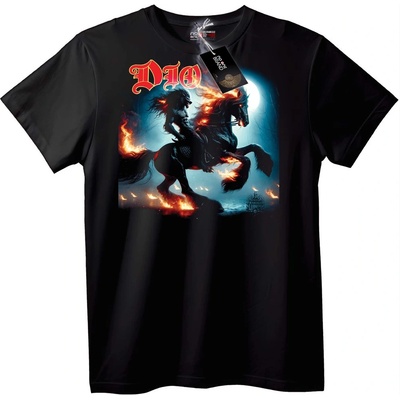 NOONEBRAND Тениска DIO Огнен Кон - 4XL, Black