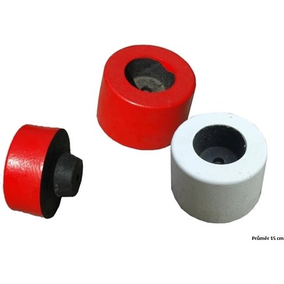 Koncovka z recyklované pryže Twist – bílá, pr.150 mm