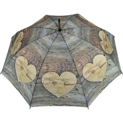 Wooden heart deštník dřevěné srdce