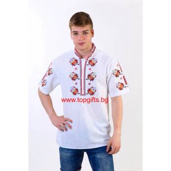 Image 1 of Мъжка тракийска риза с къс ръкав