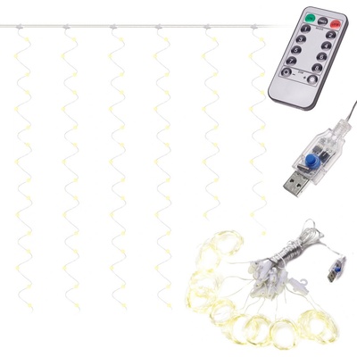 KIK KX5242 LED světla na oponu 3x3m 300LED teplá bílá