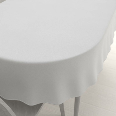 Biante Velký oválný ubrus BKU-112 Kouřově bílý 200x240 cm