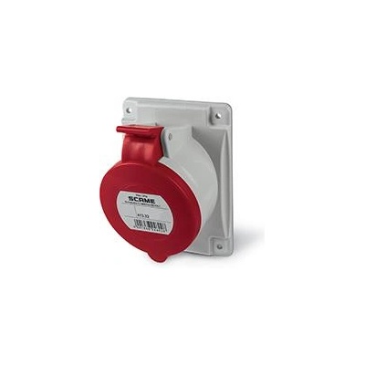 SCAME Промишлен контакт 3P+Е 32A 380V IP54 серия Optima панелен монтаж 84х106мм - 413.3266 (413.3266)