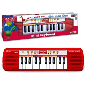 Bontempi Мини клавиши, 24 клавиша, 10 мелодии, функция за учене, записване
