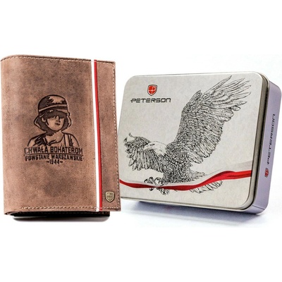 Peterson PTN 317PW-04 2-1-4 HUNTER hnedá pánska kožená peňaženka