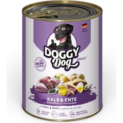 Doggy Dog Adult telecí a kachna 6 x 800 g