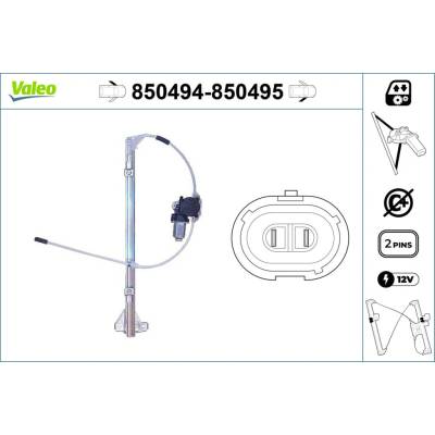 Mechanizmus zdvíhania okna VALEO 850494