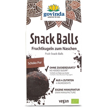 Govinda Snack Balls Pure Chocolate, Organic - 100 г