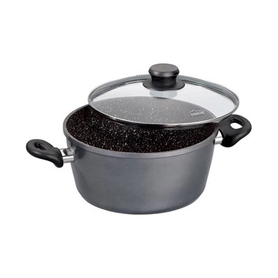 Stoneline | Cooking pot | 6741 | 2 L | 18 cm | die-cast aluminium | Grey | Lid included (6741)