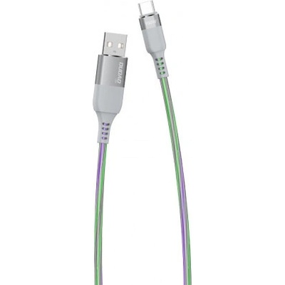 Dudao L9X Flowing Light USB / USB-C 5A, 1m, šedý