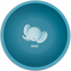 Sassi Силиконова купичка с вакуум Sassi - Chewy The Elephant, синя (SSSI0719)
