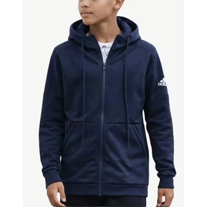 Adidas Stack Logo On Left Sleeve Hoodie Blue - magazinko