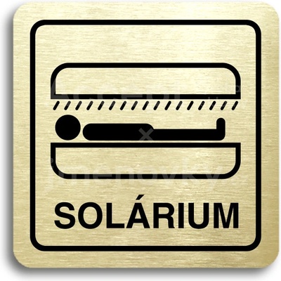 ACCEPT Piktogram solárium VI - zlatá tabulka - černý tisk