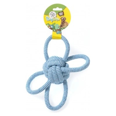 LEOPET Играчка за куче - Въжена топка с 4 дръжки - 26 см, 180 гр - 1 бр, leopet Италия, 76102/ghc108