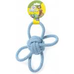 LEOPET Играчка за куче - Въжена топка с 4 дръжки - 26 см, 180 гр - 1 бр, leopet Италия, 76102/ghc108