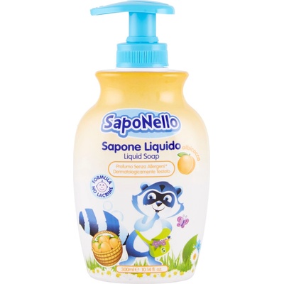 SapoNello dětské tekuté mýdlo vůně meruňky s pumpičkou 300 ml