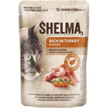 Shelma Cat morčacie s rakytníkom v omáčke 85 g