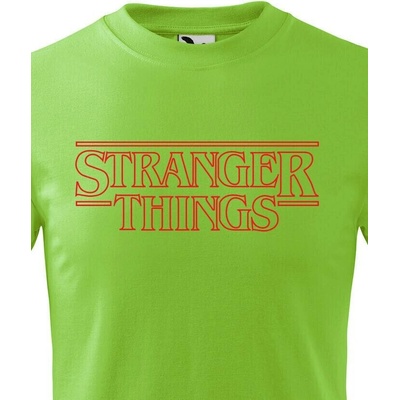 Dětské tričko Stranger Things Jablková zelená Canvas Dětské tričko Bezvatriko.cz 0607