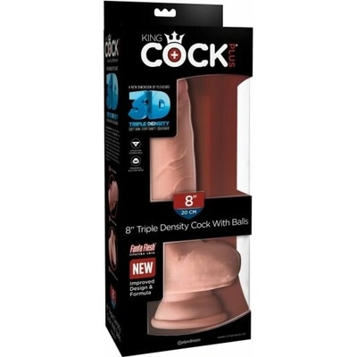 Pipedream King Cock Plus 8" Triple Density Fat Cock with Balls