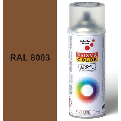 Schuller Ehklar PRISMA COLOR Sprej hnedý lesklý 400ml, odtieň RAL 8003 farba hnedá hlina lesklá, 91332