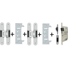 Tectus 340 3D F1 - sada pantů + plechů 340 FZ pro obložkovou zárubeň a magnetického zámku EFB WC uzamykání, čtyřhran 6 mm