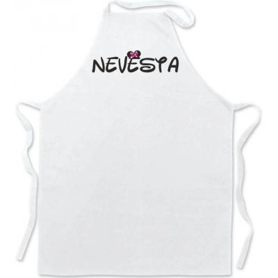 Povidlo.cz Zástěra Mouse Nevěsta Bílá