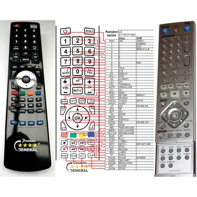 GENERAL LG 6711R1P108D - съвместимо дистанционно управление на марката General (6711R1P108D)