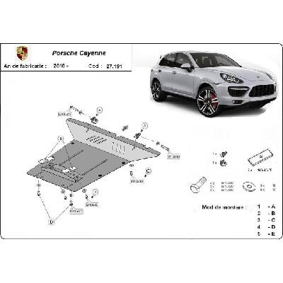 Scut Motor - Румъния Метална кора под двигател porsche cayenne (958) от 2010 (73816)