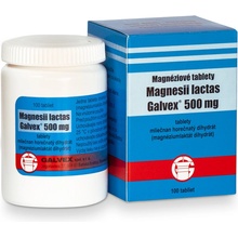 Magnesii Lactici 500 mg tbl. Galvex Magnéziové tablety 500 mg Galvex tbl.100 x 0,5 g