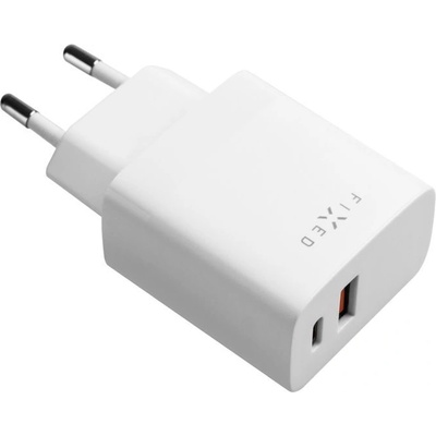 FIXED Пътно зарядно устройство fixed usb-c/usb 20w, бяло fixc20n-cu-wh (fixc20n-cu-wh)