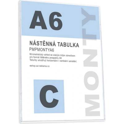 A-Z Reklama CZ Informační nástěnný systém MONTY pro formát A6 – kód PMPMONTYA6