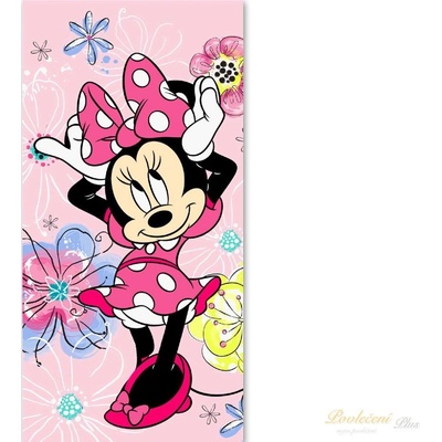 JERRY FABRICS Osuška Minnie pink bow 70 x 140 cm