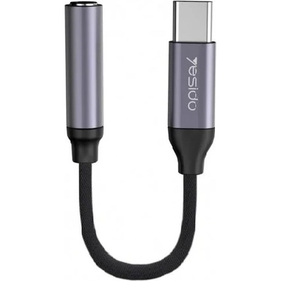 Yesido Адаптер Yesido - YAU-19, USB-C/жак 3.5 mm, черен (KF234438)