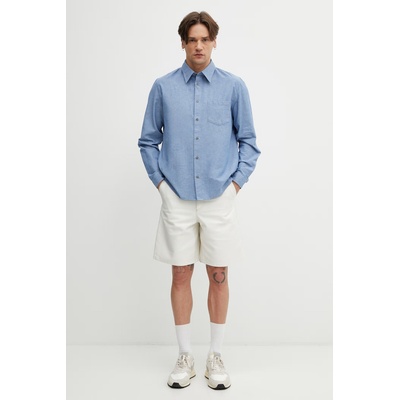 APC A. p. c. мъжка риза с памук и лен (cohnn.h12648)