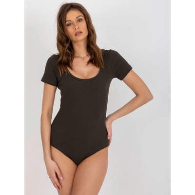 Body s krátkym rukávom RV-BO-8646.08-dark khaki