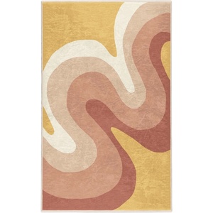 Mila Home Килим подходящ за пране в цвят жълта охра и сиво-розов 80x150 cm Strawberry Creamsicle - Mila Home (HKG-MMN-Colorful-010-80x150)