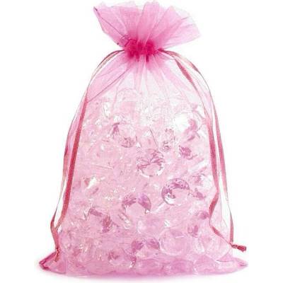 Dárkový pytlík 17x23 cm organza - růžová ostrá sv. (10 ks)