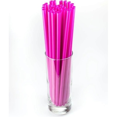 ECOFOL Brčka plastová Jumbo růžová PP 250 x 8 mm 150 ks