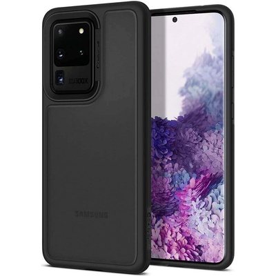 Spigen Ciel Color Brick Case - дизайнерски кожен кейс за Samsung Galaxy S20 Ultra (черен)