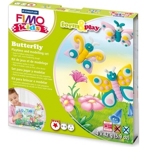 STAEDTLER Комплект глина Staedtler Fimo Kids - Butterfly, 4 x 42 g (23850-А-BUTTERFLY)