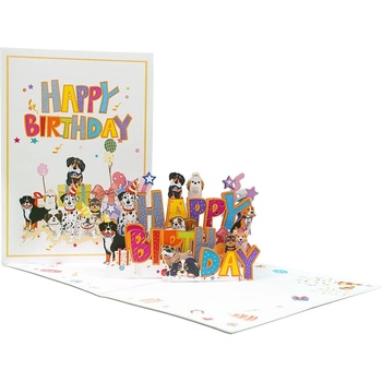 Image 1 of Kiriori Поздравителна картичка Pop-up "ЧРД кучета