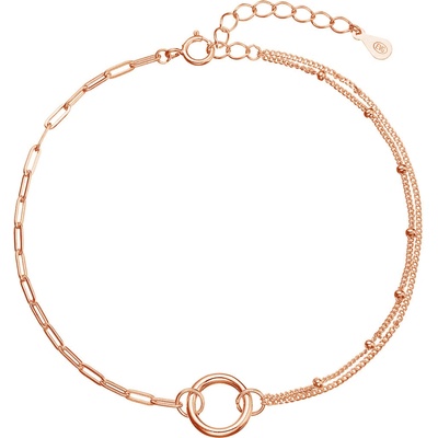 PAVONA Pozlátený strieborný ROSE náramok krúžok 63013 rose