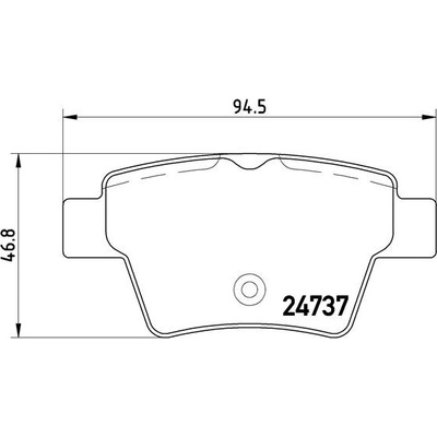 BREMBO Sada brzdových platničiek kotúčovej brzdy P61100