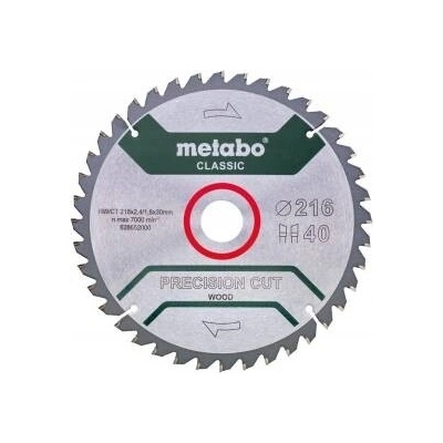 PILOVÝ KOTOUČ 216x30x40Z METABO PRECISION CUT DŘEVO MDF DŘEVOTŘÍSKA