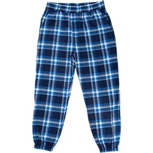 Burnside pánské flanelové kalhoty BU8810 Blue White -Checked